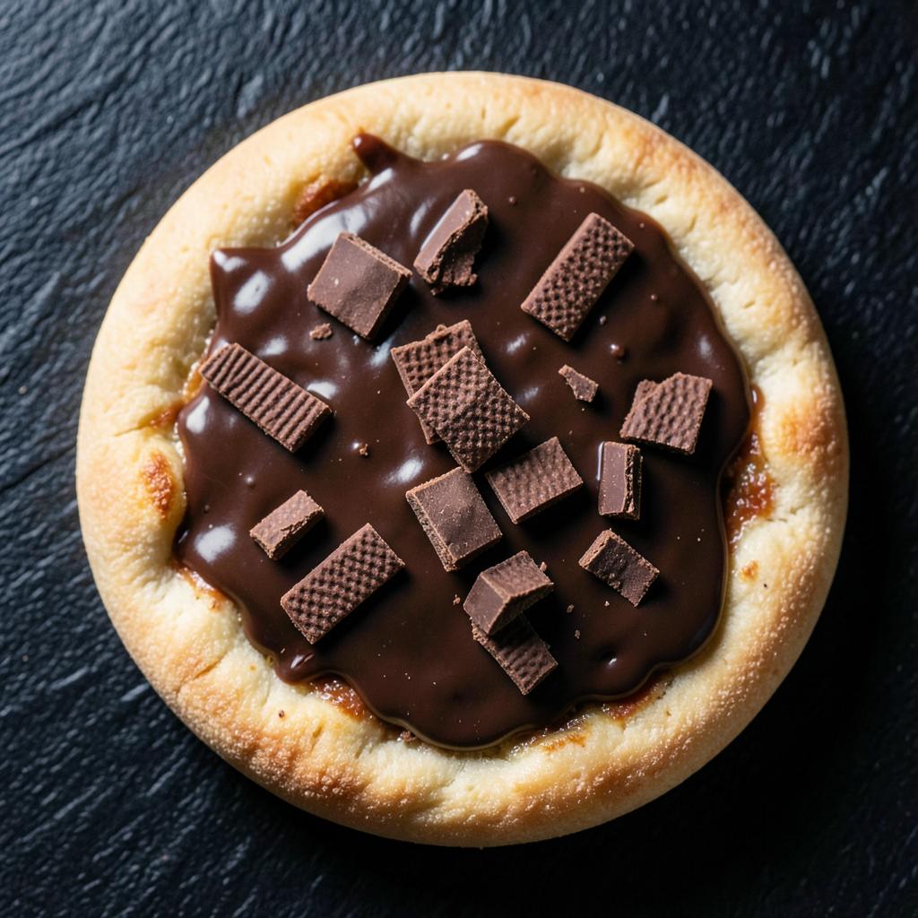 Pizza doce Chocolate com Bis — Chocolate com Bis picado