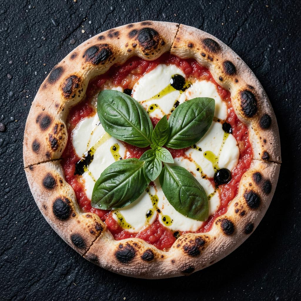 Pizza Donatello — Marguerita com azeite de manjericão QG