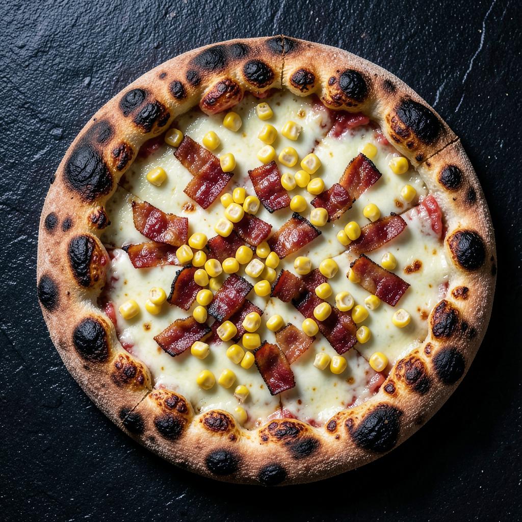 Pizza Canal 6 — Milho com bacon