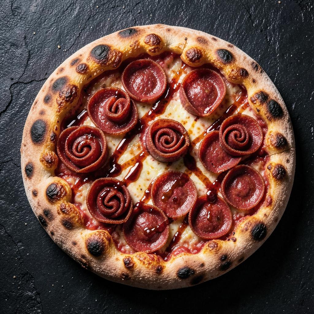 Pizza Pepperoni Shredder — Pepperoni com azeite picante
